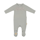 Look of Lace Footie Footie Mon Tresor Bebe Pearl Blue 1m 