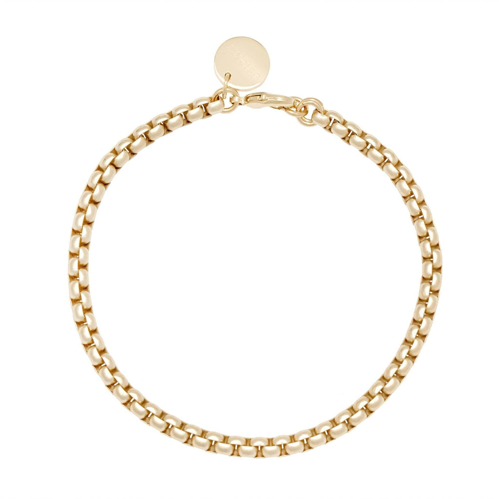 Luciana Box Chain Bracelet Bracelets eklexic Gold 6.5" 