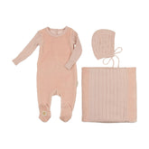 Luxe Texture Layette Set Layette Set Mon Tresor Bebe Pink Whip 1m 