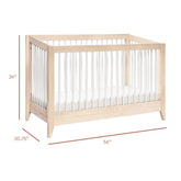 Sprout 4-in-1 Convertible Crib | Washed Natural / White Cribs & Toddler Beds Babyletto 