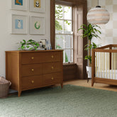 Sprout 6-Drawer Double Dresser | Chestnut / Natural Changing Dressers Babyletto 