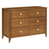 Sprout 6-Drawer Double Dresser | Chestnut / Natural Changing Dressers Babyletto 