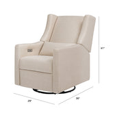 Kiwi Electronic Recliner and Swivel Glider with USB port | Water Repellent & Stain Resistant | Performance Beach Eco-Weave Rocking Chairs Babyletto 