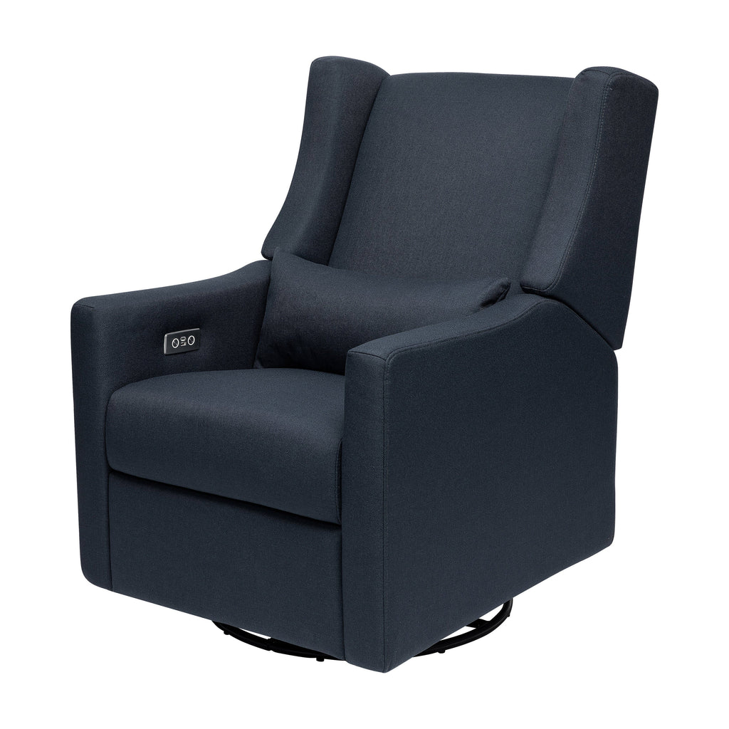 Kiwi Electronic Recliner and Swivel Glider with USB port | Water Repellent & Stain Resistant | Performance Navy Eco-Twill Rocking Chairs Babyletto Performance Navy Eco-Twill M 