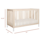 Gelato 4-in-1 Convertible Crib with Toddler Bed Conversion Kit | Washed Natural Cribs & Toddler Beds Babyletto 