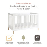 Gelato 4-in-1 Convertible Crib with Toddler Bed Conversion Kit | White Cribs & Toddler Beds Babyletto 