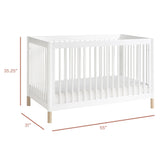 Gelato 4-in-1 Convertible Crib with Toddler Bed Conversion Kit | White Cribs & Toddler Beds Babyletto 