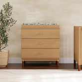 Gelato 3-Drawer Changer Dresser with Removable Changing Tray | Honey w/Vegan Tan Leather Feet Dressers Babyletto 