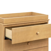 Gelato 3-Drawer Changer Dresser with Removable Changing Tray | Honey w/Vegan Tan Leather Feet Dressers Babyletto 