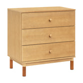 Gelato 3-Drawer Changer Dresser with Removable Changing Tray | Honey w/Vegan Tan Leather Feet Dressers Babyletto 