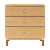 Gelato 3-Drawer Changer Dresser with Removable Changing Tray | Honey w/Vegan Tan Leather Feet Dressers Babyletto 