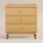 Gelato 3-Drawer Changer Dresser with Removable Changing Tray | Honey w/Vegan Tan Leather Feet Dressers Babyletto 