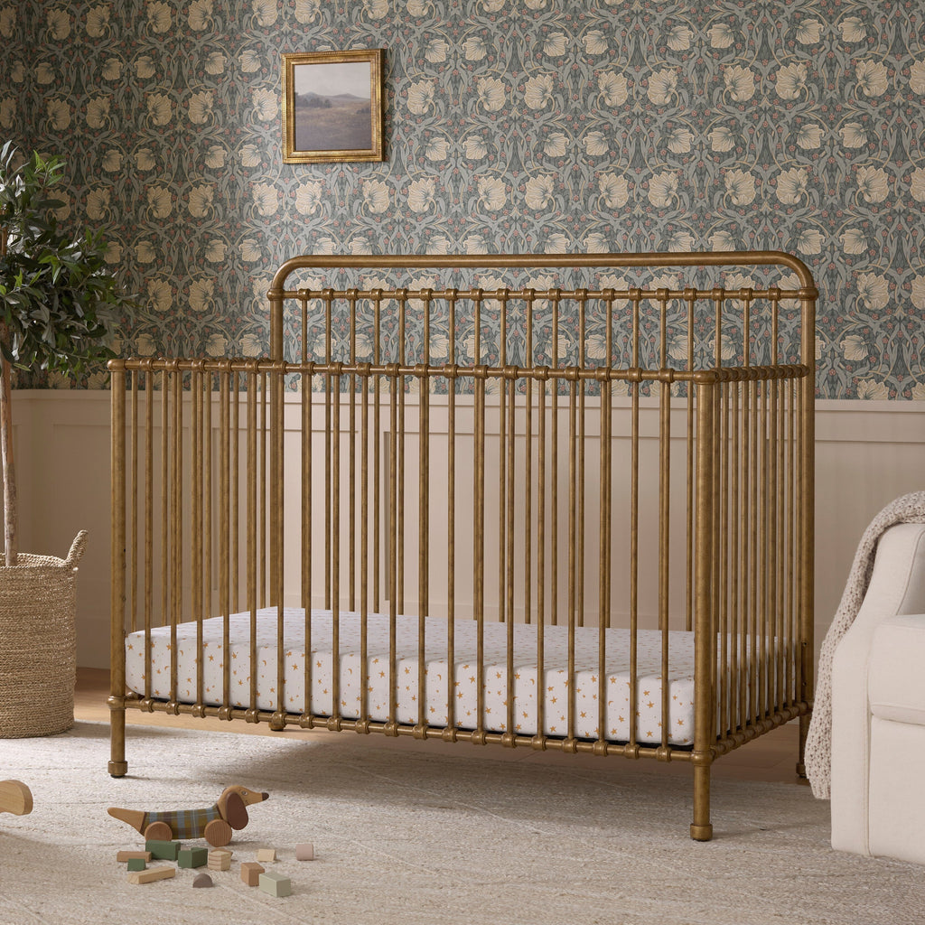 Winston 4-in-1 Convertible Crib | Vintage Gold Cribs & Toddler Beds NAMESAKE 