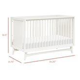 Peggy 3-in-1 Convertible Crib | Warm White Cribs & Toddler Beds Babyletto 