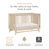 Peggy 3-in-1 Convertible Crib with Toddler Bed Conversion Kit | Taupe Cribs & Toddler Beds Babyletto 