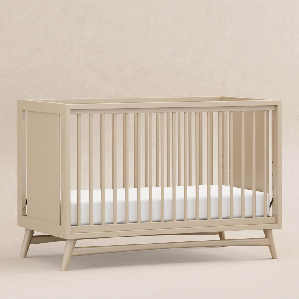 Peggy 3-in-1 Convertible Crib with Toddler Bed Conversion Kit | Taupe Cribs & Toddler Beds Babyletto 