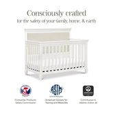 Darlington 4-in-1 Convertible Crib | Warm White Cribs & Toddler Beds NAMESAKE 