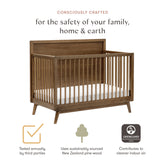 Palma 4-in-1 Convertible Crib with Toddler Bed Conversion Kit | Natural Walnut Cribs & Toddler Beds Babyletto 