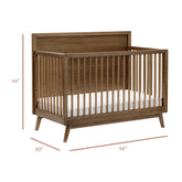 Palma 4-in-1 Convertible Crib with Toddler Bed Conversion Kit | Natural Walnut Cribs & Toddler Beds Babyletto 