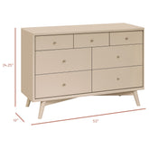 Palma 7-Drawer Assembled Double Dresser | Taupe Dressers Babyletto 