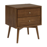 Palma Assembled Nightstand with USB Port | Natural Walnut Nightstands Babyletto 