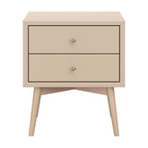 Palma Assembled Nightstand with USB Port | Taupe Nightstands Babyletto 