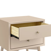 Palma Assembled Nightstand with USB Port | Taupe Nightstands Babyletto 