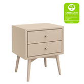 Palma Assembled Nightstand with USB Port | Taupe Nightstands Babyletto 