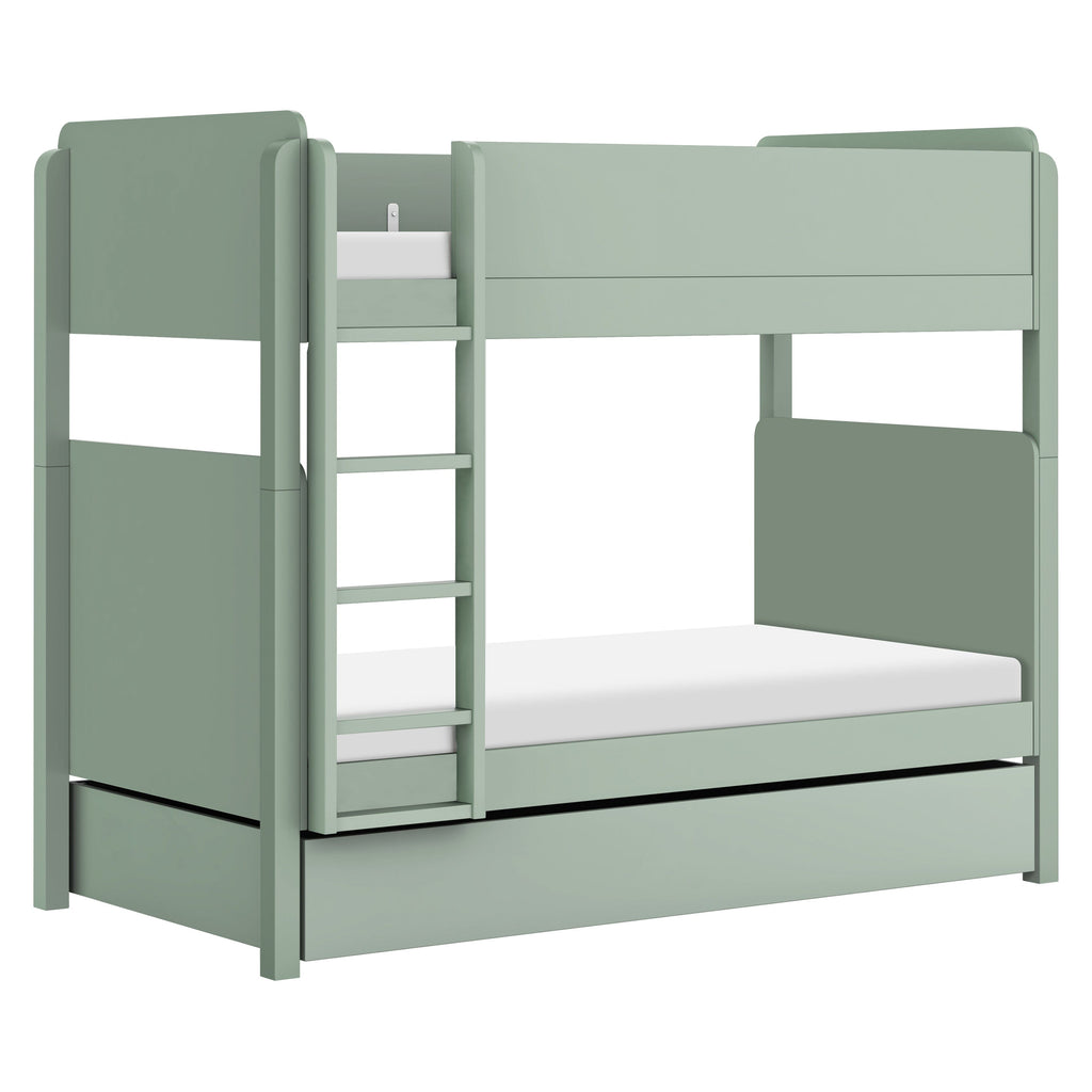 Universal Twin Storage Trundle Bed | Light Sage Kids Beds Babyletto Light Sage S 