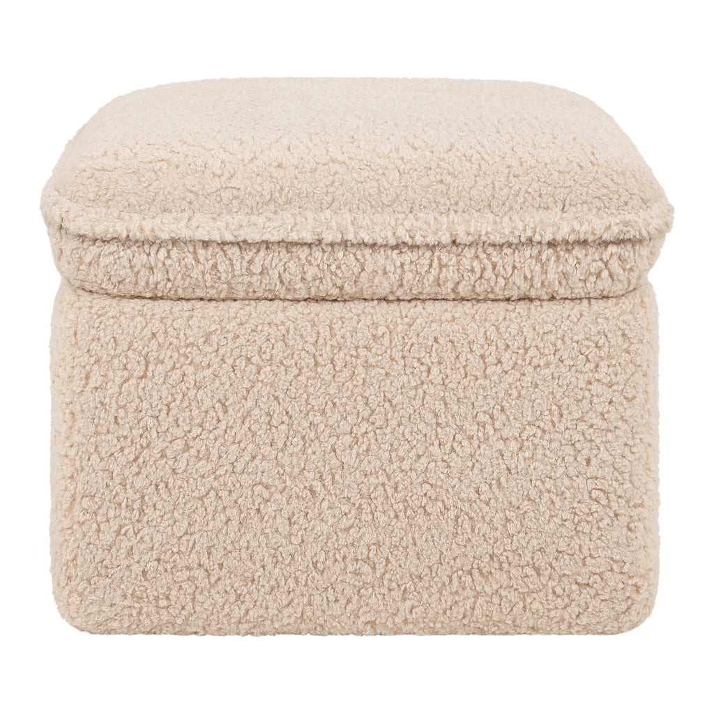 Cali Storage Ottoman in Shearling Ottomans Babyletto Chai Shearling M 