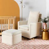 Cali Pillowback Swivel Glider | Ivory Boucle Rocking Chairs Babyletto 