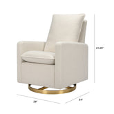 Cali Pillowback Swivel Glider | Ivory Boucle Rocking Chairs Babyletto 