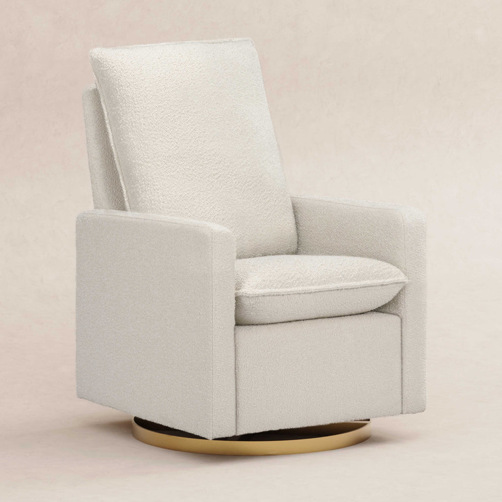 Cali Pillowback Swivel Glider | Ivory Boucle Rocking Chairs Babyletto 