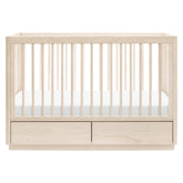 Bento 3-in-1 Convertible Storage Crib with Toddler Bed Conversion Kit | Washed Natural Cribs & Toddler Beds Babyletto 