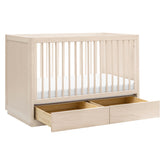 Bento 3-in-1 Convertible Storage Crib with Toddler Bed Conversion Kit | Washed Natural Cribs & Toddler Beds Babyletto 