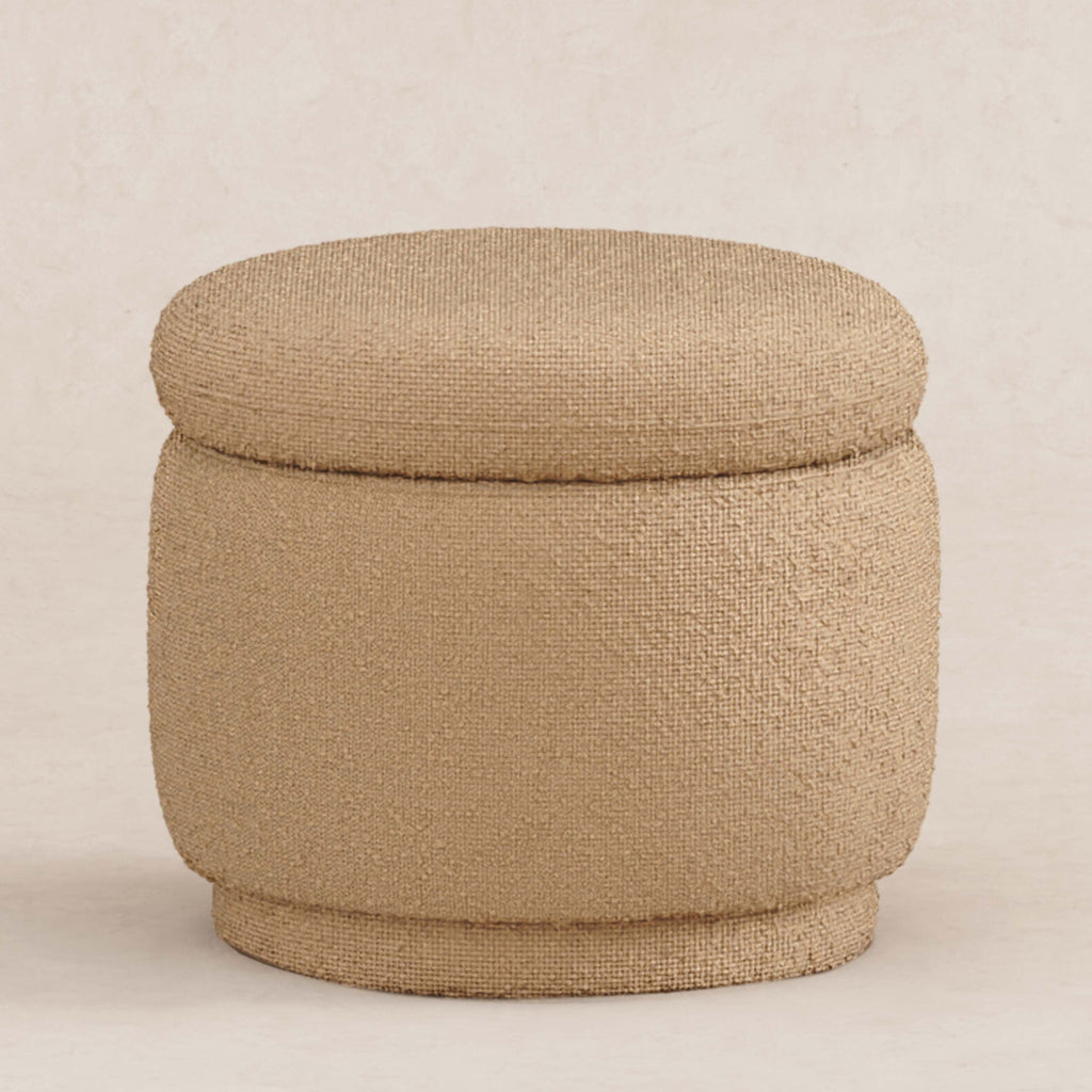 Enoki Storage Ottoman in Boucle | Sand Boucle Ottomans Babyletto 