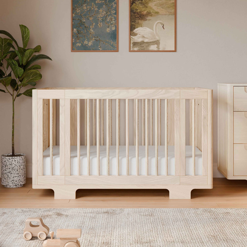 Yuzu 8-in-1 Convertible Crib with All-Stages Conversion Kits | Washed Natural Cribs & Toddler Beds Babyletto 