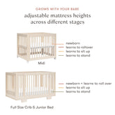 Yuzu 8-in-1 Convertible Crib with All-Stages Conversion Kits | Washed Natural Cribs & Toddler Beds Babyletto 