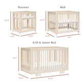 Yuzu 8-in-1 Convertible Crib with All-Stages Conversion Kits | Washed Natural Cribs & Toddler Beds Babyletto 