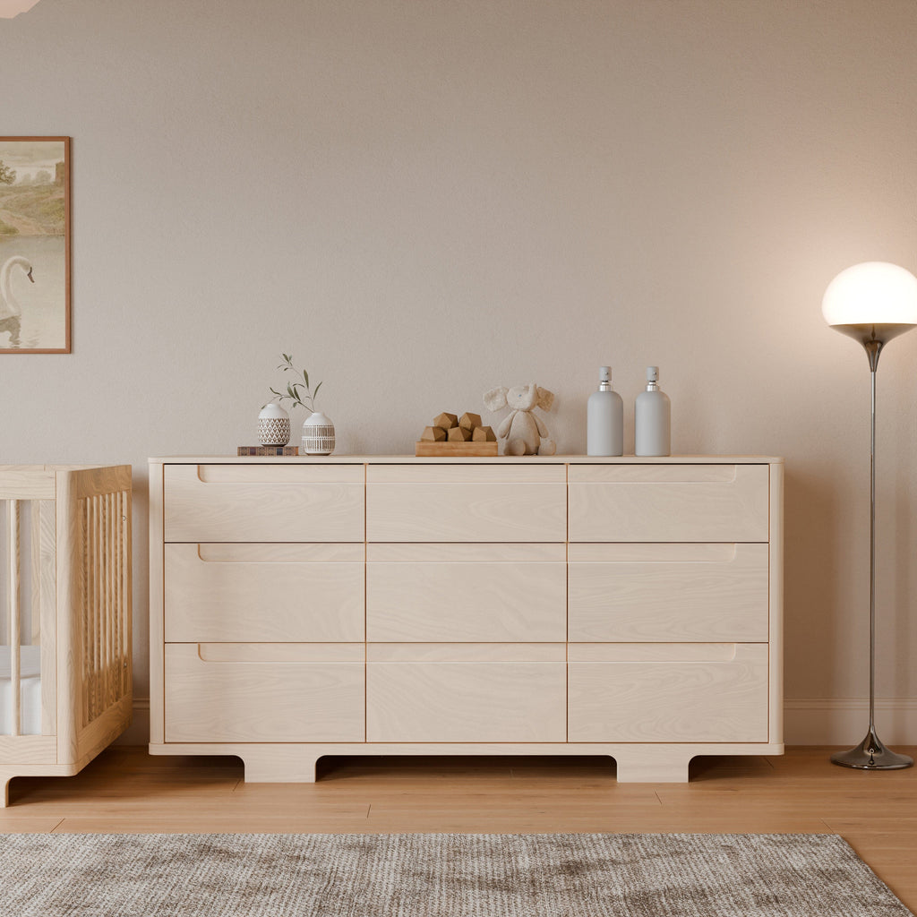 Yuzu 9-Drawer Assembled Dresser | Washed Natural Dressers Babyletto 