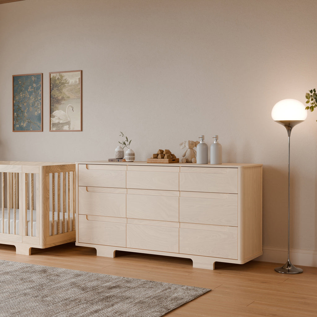 Yuzu 9-Drawer Assembled Dresser | Washed Natural Dressers Babyletto 