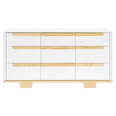 Yuzu 9-Drawer Assembled Dresser | White/Natural Dressers Babyletto 