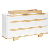 Yuzu 9-Drawer Assembled Dresser | White/Natural Dressers Babyletto 