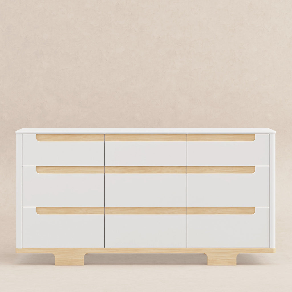 Yuzu 9-Drawer Assembled Dresser | White/Natural Dressers Babyletto 