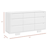 Yuzu 9-Drawer Assembled Dresser | White Dressers Babyletto 