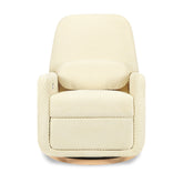 Arc Electronic Recliner and Swivel Glider in Velvet Checker with USB port | Ivory Velvet Checker w/Light Wood Base Rocking Chairs Ubabub 