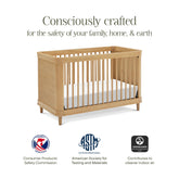 Marin with Cane 3-in-1 Convertible Crib | Honey Cribs & Toddler Beds Namesake 