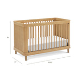 Marin with Cane 3-in-1 Convertible Crib | Honey Cribs & Toddler Beds Namesake 