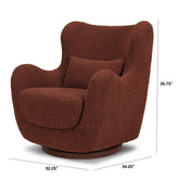 Solstice Swivel Glider in Teddy Loop | Crimson Rocking Chairs Nursery Works 