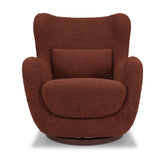 Solstice Swivel Glider in Teddy Loop | Crimson Rocking Chairs Nursery Works Rouge Teddy Loop with Rouge Wood Base M 